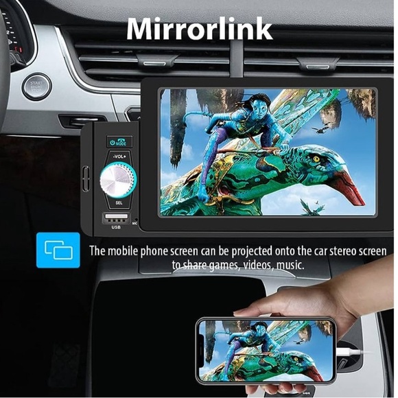 NEW 5 inch Din car stereo Bluetooth, remote control, touchscreen back up camera - Picture 7 of 16